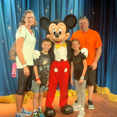 Celebrating a birthday with Mickey Mouse
